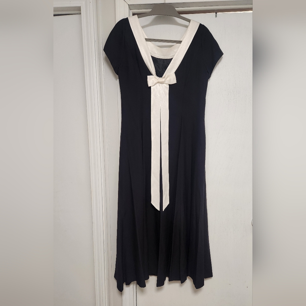 Vintage 40s/50s Style Satin Trim Dress